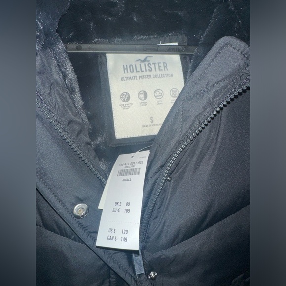 Hollister COZY-LINED PUFFER JACKET Black - Picture 3 of 3